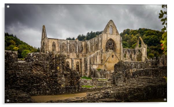 Tintern Abbey Acrylic by Mike Lanning