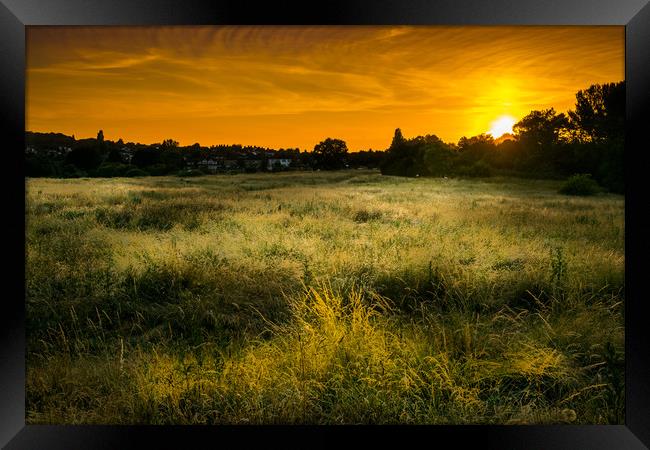 Sunset at East Wickham Framed Print by Mike Lanning