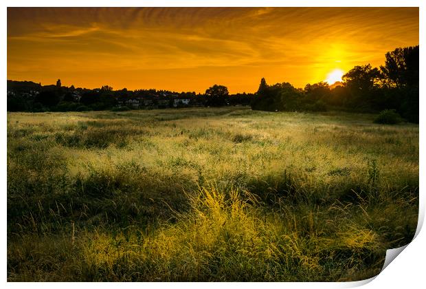 Sunset at East Wickham Print by Mike Lanning