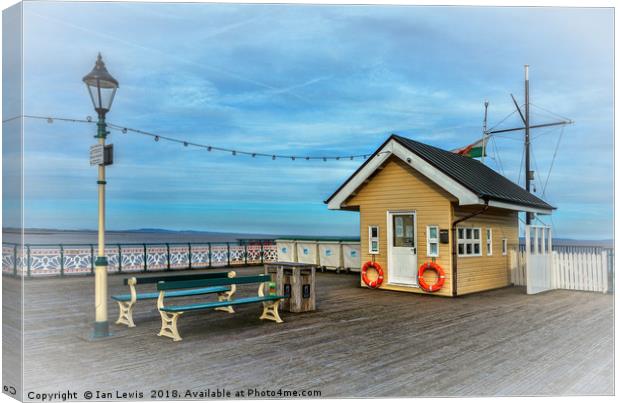 On Penarth Pier Canvas Print by Ian Lewis