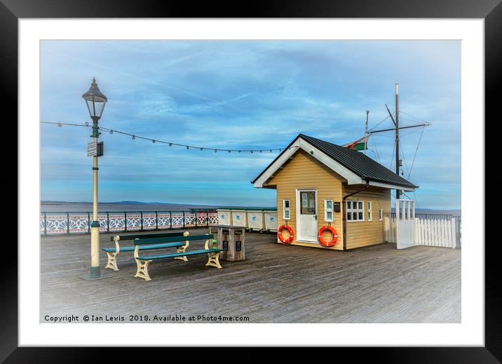 On Penarth Pier Framed Mounted Print by Ian Lewis