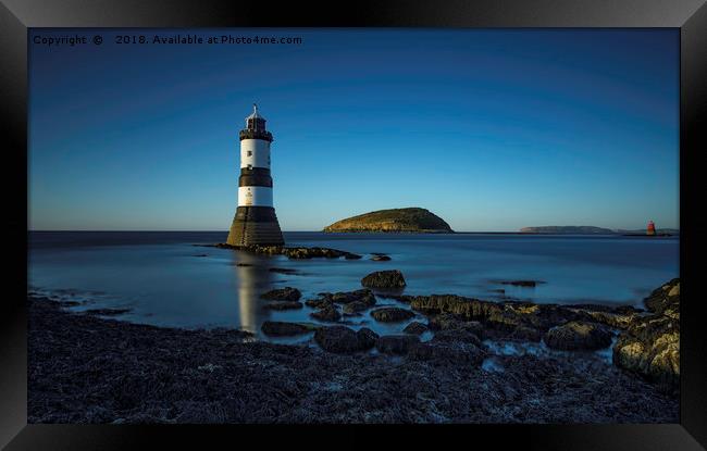 Trwyn Du Lighthouse Framed Print by Pete Lawless