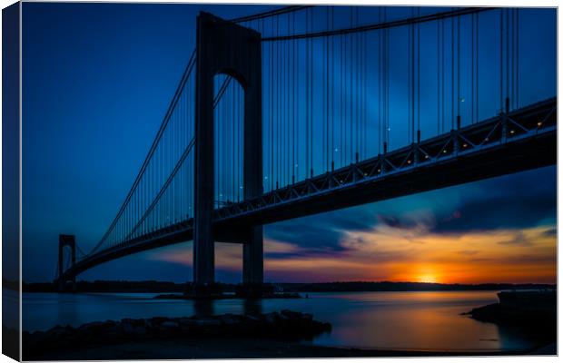 Verrazano Sunset Canvas Print by Chris Lord