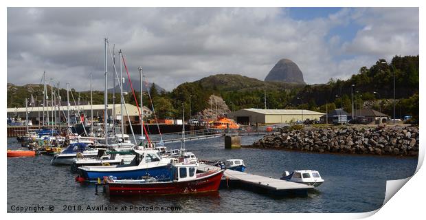 The Harbour at Lochinver Print by Steven Watson