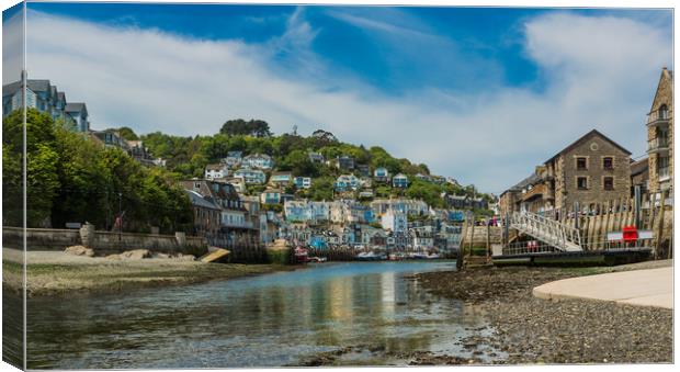 West Looe from the Looe Estuary Canvas Print by Maggie McCall