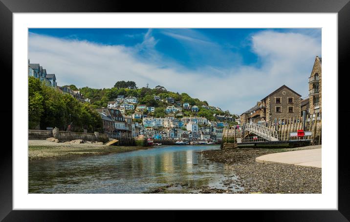 West Looe from the Looe Estuary Framed Mounted Print by Maggie McCall