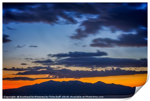 Arran At Sunset Print by Tylie Duff Photo Art