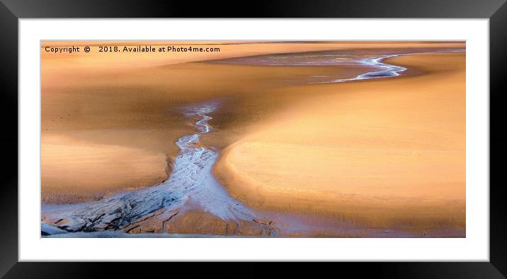 LOW TIDE AT CAMBER SANDS, E. SUSSEX Framed Mounted Print by Tony Sharp LRPS CPAGB