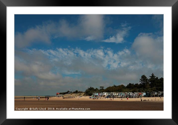 Summer's day at Wells-next-the-Sea Framed Mounted Print by Sally Lloyd
