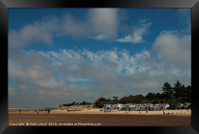 Summer's day at Wells-next-the-Sea Framed Print by Sally Lloyd