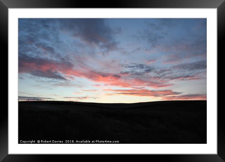 Sunset Clouds Framed Mounted Print by Robert Davies