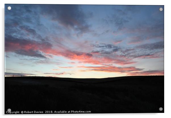 Sunset Clouds Acrylic by Robert Davies