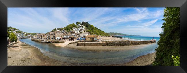 East Looe Panoramic from West Looe Framed Print by Maggie McCall