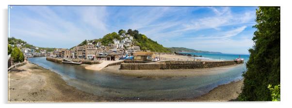 East Looe Panoramic from West Looe Acrylic by Maggie McCall