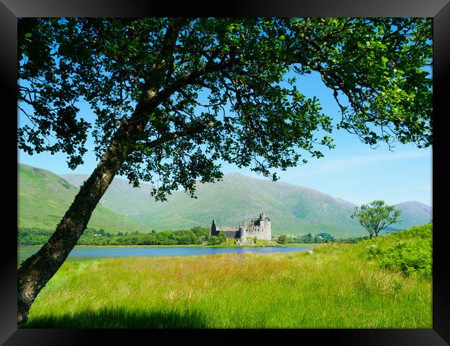 Kilchurn Castle from the banks of Loch Awe. Framed Print by Tommy Dickson
