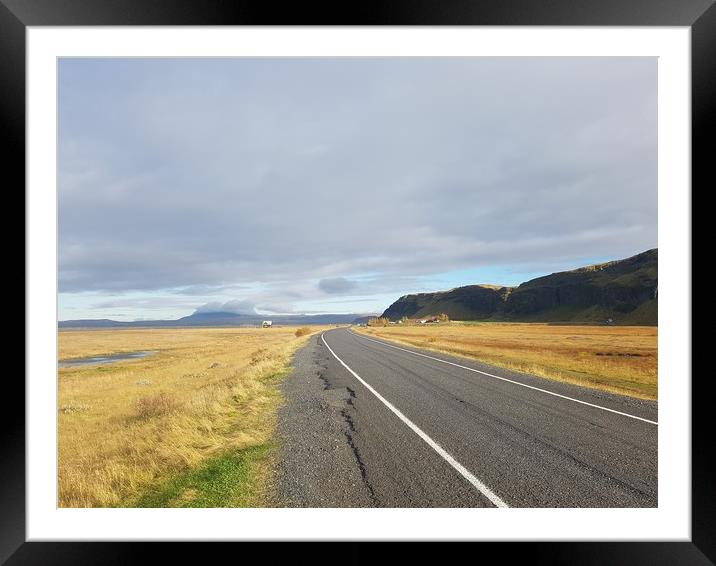 Icelandic Road to Nowhere Framed Mounted Print by neal frost