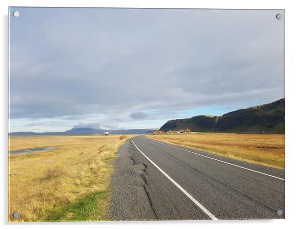 Icelandic Road to Nowhere Acrylic by neal frost