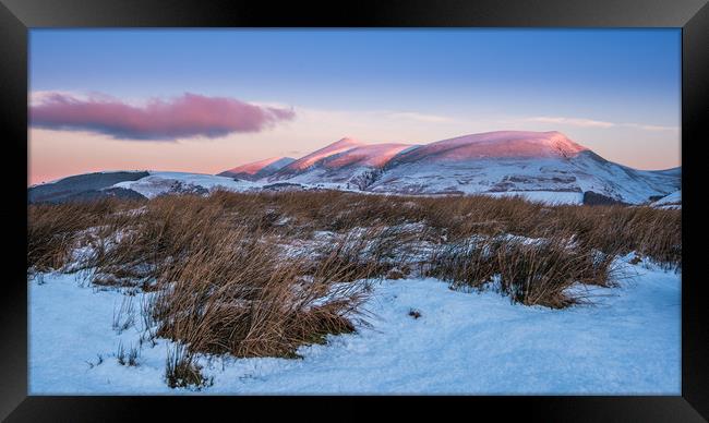 Winter Sunrise on Skiddaw Framed Print by George Robertson