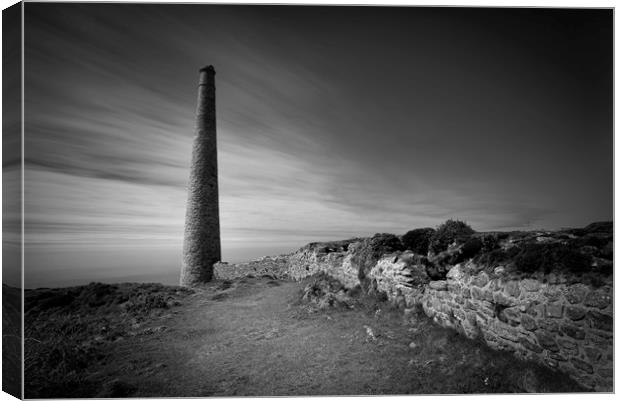 Old mine chimney St Just Canvas Print by Eddie John