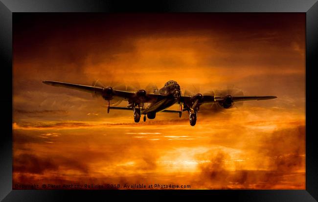 Sky Fire Framed Print by Peter Anthony Rollings