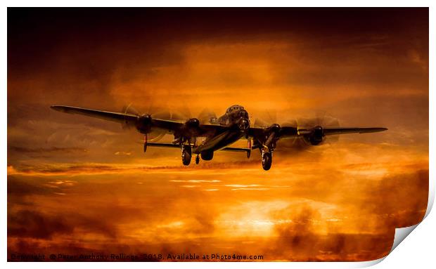 Sky Fire Print by Peter Anthony Rollings