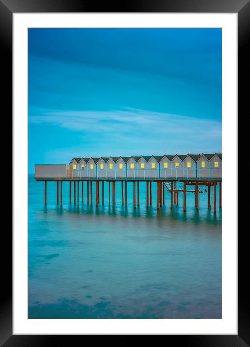 Bathhouse Blue Hour Framed Mounted Print by Antony McAulay