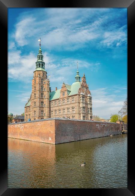 Copenhagen Rosenborg Castle and Moat Framed Print by Antony McAulay