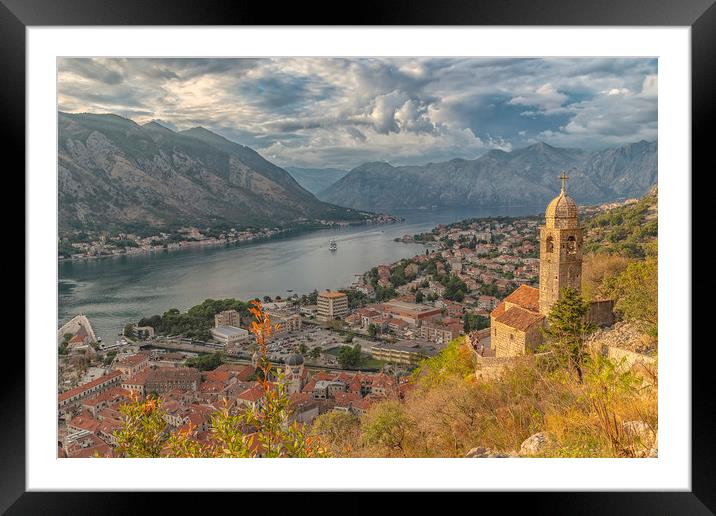 Kotor Church of Our Lady of Remedy Landscape Framed Mounted Print by Antony McAulay