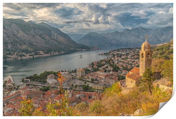 Kotor Church of Our Lady of Remedy Landscape Print by Antony McAulay
