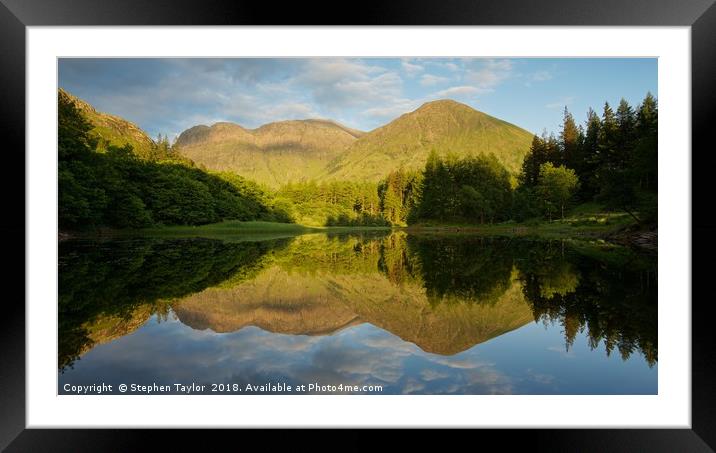 The Torren Lochan Framed Mounted Print by Stephen Taylor