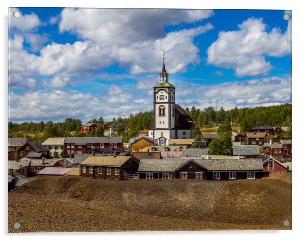 church of Röros Acrylic by Hamperium Photography