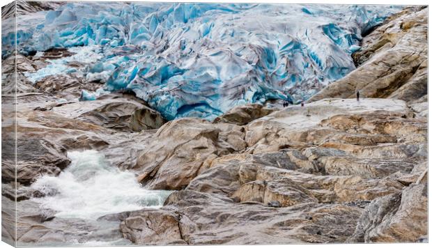 Glacier the Nigardsbreen in Norway Canvas Print by Hamperium Photography