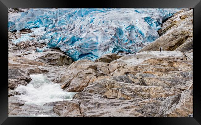 Glacier the Nigardsbreen in Norway Framed Print by Hamperium Photography