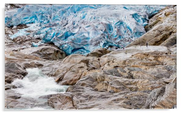 Glacier the Nigardsbreen in Norway Acrylic by Hamperium Photography