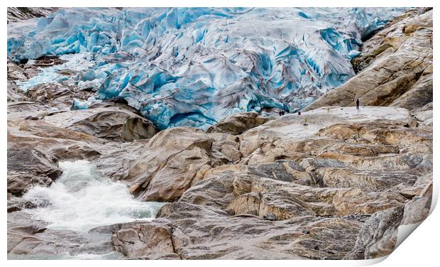 Glacier the Nigardsbreen in Norway Print by Hamperium Photography