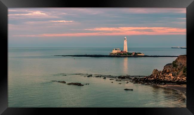 Evening draws to a close for St Mary Framed Print by Naylor's Photography
