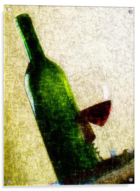 Red wine Acrylic by Jean-François Dupuis