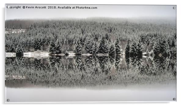 Llwyn-on Reservoir Acrylic by Kevin Arscott