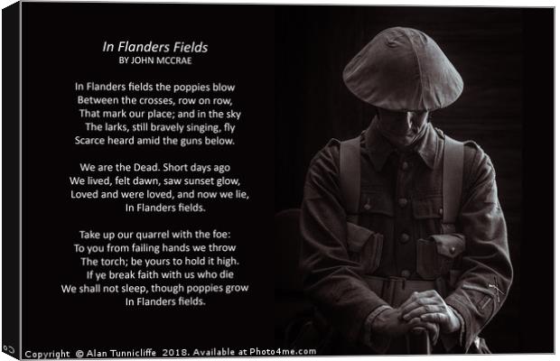 In Flanders Fields Canvas Print by Alan Tunnicliffe