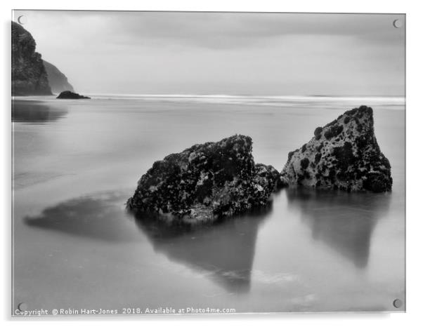 Bedruthan Rocks Acrylic by Robin Hart-Jones