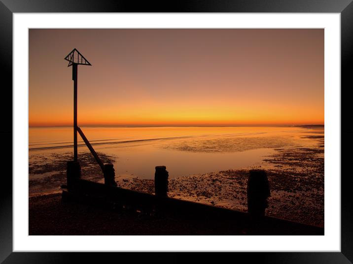 Sunset Hayling Island Framed Mounted Print by Nick Keown