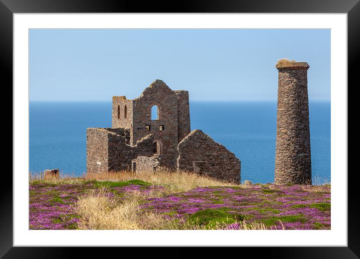 Majestic Ruins of a Tin Mine Framed Mounted Print by Kevin Snelling