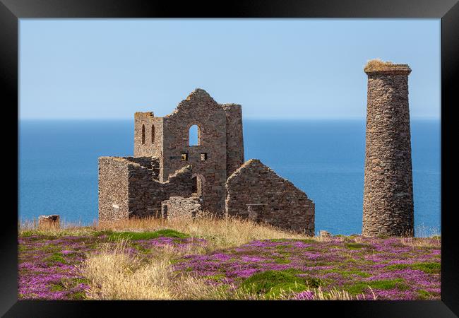 Majestic Ruins of a Tin Mine Framed Print by Kevin Snelling