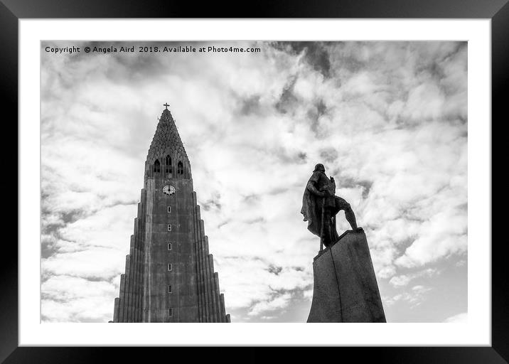 Hallgrímskirkja. Framed Mounted Print by Angela Aird