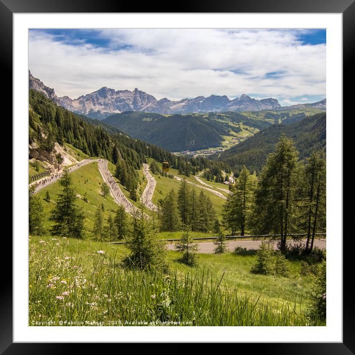 Gardena Mountain Pass in the Dolomites Framed Mounted Print by Fabrizio Malisan