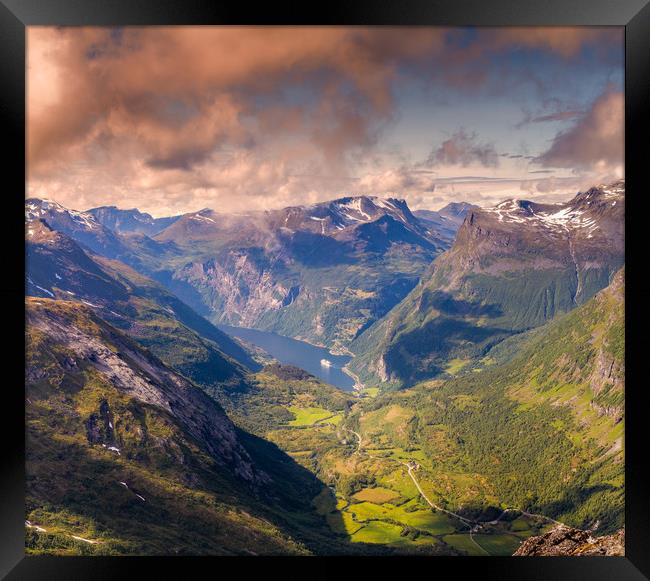 The Geiranger fjord  Framed Print by Hamperium Photography