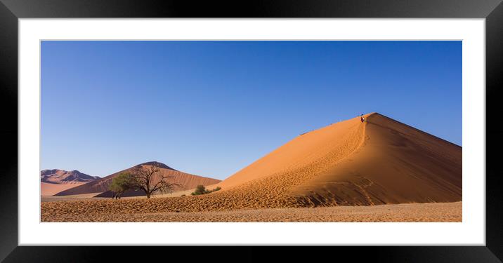 Dune 45 Winter landscape Sossusvlei, Namibia Framed Mounted Print by Childa Santrucek