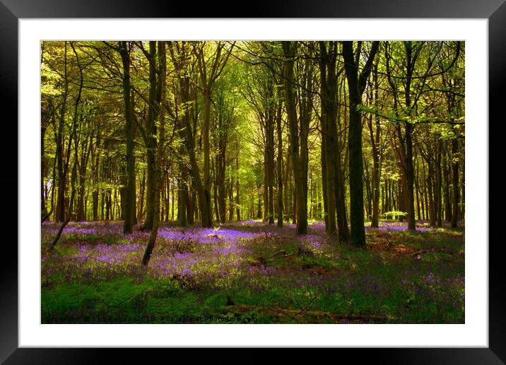 Bluebell Wood  Framed Mounted Print by Nick Keown