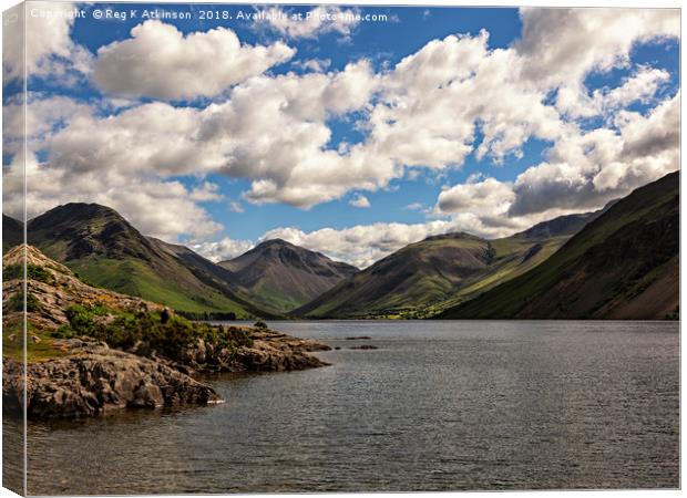 Wasdale Head and Scafell Canvas Print by Reg K Atkinson