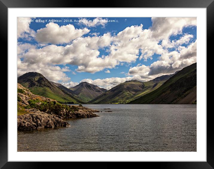 Wasdale Head and Scafell Framed Mounted Print by Reg K Atkinson